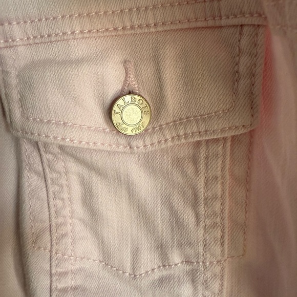 Talbots Light Pink Jean Jacket Petite XL - Picture 5 of 6